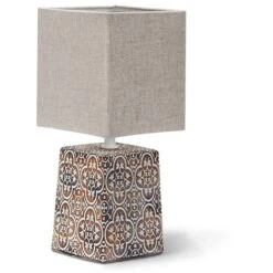 LAMPADA DA TAVOLO SCRIVANIA E14 IN CERAMICA COMODINO ABATJOUR MODERNO VINTAGE 5