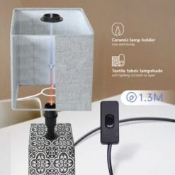 LAMPADA DA TAVOLO SCRIVANIA E14 IN CERAMICA COMODINO ABATJOUR MODERNO VINTAGE 5 -Offerta economica OSRAM || Paulmann || ATMOSPHERA 92777033 4