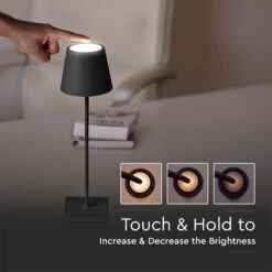 LAMPADA DA TAVOLO LED RICARICABILE SIMILE POLDINA TOUCH DIMMER NERA -Offerta economica OSRAM || Paulmann || ATMOSPHERA 92976038 5