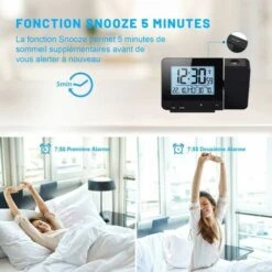 Sveglia Con Proiezione, Sveglia Con Proiettore Digitale Con Ampio Display LCD, Sveglia Con Proiezione A Soffitto, Orologio Digitale Con Doppio Allarme, Funzione Snooze, Termometro Interno -Offerta economica OSRAM || Paulmann || ATMOSPHERA 93246163 3
