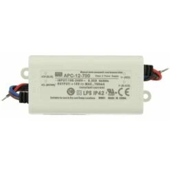 Led Driver CC MeanWell APC-12-700 Trasformatore 700mA 9V-18V DC 12W Corrente Costante IP42