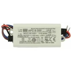 Led Driver CC MeanWell APC-8-350 Trasformatore 350mA 11V-23V DC 8W Corrente Costante IP42