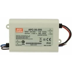 Led Driver CC MeanWell APC-35-350 Trasformatore 350mA 28V-100V DC 35W Corrente Costante IP42