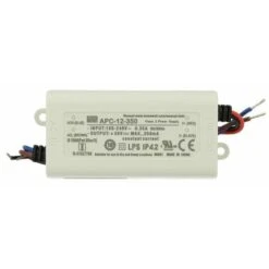 Led Driver CC MeanWell APC-12-350 Trasformatore 350mA 9V-36V DC 12W Corrente Costante IP42