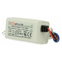 Led Driver CC MeanWell APC-8-700 Trasformatore 700mA 6V-11V DC 8W Corrente Costante IP42