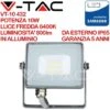 V-TAC PRO VT-10 Faro LED SMD Chip Samsung 10W Colore Grigio IP65 Bianco Freddo - 6400K -Offerta economica OSRAM || Paulmann || ATMOSPHERA 94137577 1