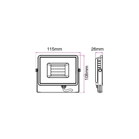 V-TAC PRO VT-10 Faro LED SMD Chip Samsung 10W Colore Grigio IP65 Bianco Freddo - 6400K 5 V-TAC PRO VT-10 Faro LED SMD Chip Samsung 10W Colore Grigio IP65 Bianco Freddo - 6400K - immagine 3