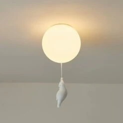 Plafoniera Per Bambini Lampada A Sospensione Con Paralume In Acrilico Bianco Ragazzo E Ragazza Orso Camera Da Letto INS Illuminazione Per Interni Lampadario Lampade A Sospensione G9 Base Lampada A Sos