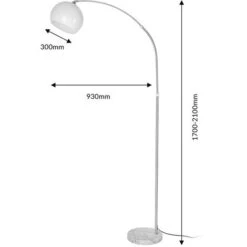 Lampada Da Terra Ad ARCO Piantana Retro Salotto Studio Con Paralume Regolabile -Offerta economica OSRAM || Paulmann || ATMOSPHERA 9431863 2