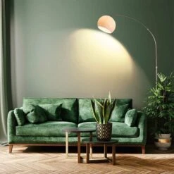 Lampada Da Terra Ad ARCO Piantana Retro Salotto Studio Con Paralume Regolabile -Offerta economica OSRAM || Paulmann || ATMOSPHERA 9431863 3