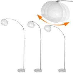 Lampada Da Terra Ad ARCO Piantana Retro Salotto Studio Con Paralume Regolabile -Offerta economica OSRAM || Paulmann || ATMOSPHERA 9431863 5