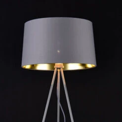 Nova Lampada Moderna Con Base A 3 Piedi In Metallo E Paralume In Tessuto Vari Colori Dimensioni : Grigio -Offerta economica OSRAM || Paulmann || ATMOSPHERA 94576856 4