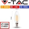 V-TAC VT-1986 Lampadina LED E14 4W Candela Filamento Bianco Caldo - 3000K -Offerta economica OSRAM || Paulmann || ATMOSPHERA 94914032 1