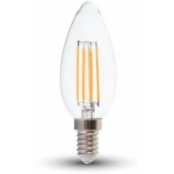 V-TAC VT-1986 Lampadina LED E14 4W Candela Filamento Bianco Caldo - 3000K -Offerta economica OSRAM || Paulmann || ATMOSPHERA 94914032 2