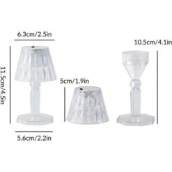 Trade Shop - Mini Lampada A Led Effetto Cristallo Da Tavolo Con Batteria Luce Fredda Interno 200gr -Offerta economica OSRAM || Paulmann || ATMOSPHERA 95108386 4