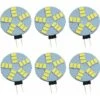 Confezione Da 6 Lampadine LED G4 Dimmerabili, Lampadina Faretto G4 Rotonda CC 12V, 1,5W 240LM, Sostituzione Lampadina Alogena 10W, Illuminazione 120°