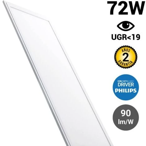 Pannello Sottile LED 120X60cm 72W 6500LM UGR19 Driver Philips Temperatura Di Colore Bianco Caldo 3000K 6 Pannello Sottile LED 120X60cm 72W 6500LM UGR19 Driver Philips Temperatura Di Colore Bianco Caldo 3000K - immagine 4