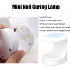GTA Mini Lampada UV LED Per Unghie, Lampada UV LED USB 16W, Lampada UV Per Asciuga Unghie, Smalto Per Unghie Portatile Smalto Per Unghie Lampada Per Manicure Elettrica Con Cavo USB -Offerta economica OSRAM || Paulmann || ATMOSPHERA 95753011 3