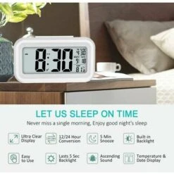 Sveglia Digitale, Orologio Digitale Silenzioso Sveglia A Batteria Per Bambini Adulti Grande Display A LED Calendario Della Temperatura, Sveglia Da Viaggio Con Luce Notturna Funzione Snooze -Offerta economica OSRAM || Paulmann || ATMOSPHERA 96192633 2