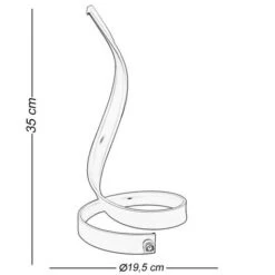 Lampada LED Da Tavolo Spirale 14W Luce Fredda Da Comodino Silver Interni TD-302 -Offerta economica OSRAM || Paulmann || ATMOSPHERA 96681049 3