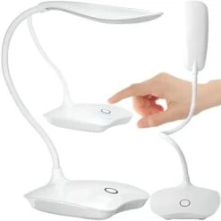 Lampada Da Scrivania A LED Lampada Da Tavolo Con Touch Dimmerabile 3 Luminosità Lampada Da Scrivania Lampada Da Scrivania Livelli Di Luminosità Lampada Da Lettura Da Comodino Bianca Retoo