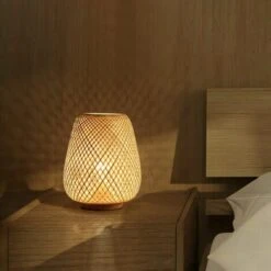 Lampada Da Tavolo Lanterna In Bambù Lampada Da Comodino Lampada Da Tavolo Decorativa Semplice In Stile Giapponese Illuminazione Paralume Da Scrivania In Tessuto Di Bambù Per Camera Da Letto, Soggiorno -Offerta economica OSRAM || Paulmann || ATMOSPHERA 96818792 4