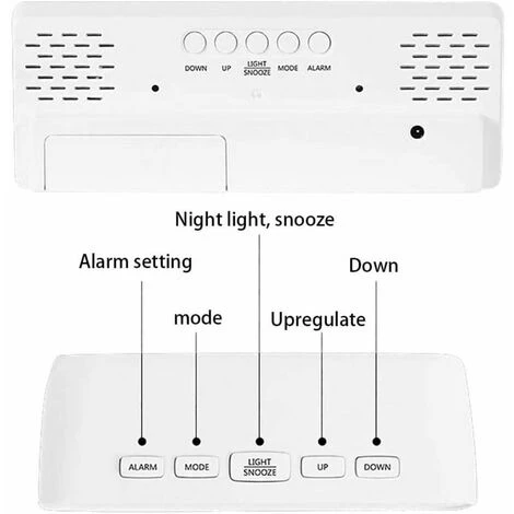 Sveglia A Specchio, Sveglia Digitale Display A 3 LED Con Modalità Di Regolazione Della Luce, Snooze, Luminosità Regolabile, Orologio Da Comodino Per Camera Da Letto Soggiorno Decorazioni Per La Casa 6 Sveglia A Specchio, Sveglia Digitale Display A 3 LED Con Modalità Di Regolazione Della Luce, Snooze, Luminosità Regolabile, Orologio Da Comodino Per Camera Da Letto Soggiorno Decorazioni Per La Casa - immagine 4
