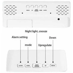 Sveglia A Specchio, Sveglia Digitale Con Data/Temperatura/Snooze/2 Allarmi/Porta Di Ricarica USB Display A LED, Per Viaggio Camera Da Letto Ufficio Cucina - Bianco -Offerta economica OSRAM || Paulmann || ATMOSPHERA 97077435 5