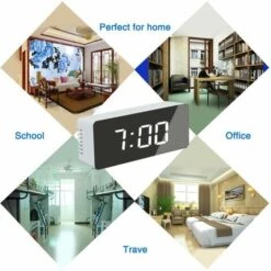 Sveglia A LED Sveglia Digitale Da Viaggio Sveglia Sveglia A Specchio Con Display A LED Il Miglior Specchio Per Il Trucco Con Dimmer, Funzione Snooze, Funzione Temperatura Per L'home Office, I -Offerta economica OSRAM || Paulmann || ATMOSPHERA 97078053 3