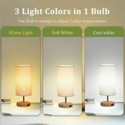 Confezione Da 2 Lampade Da Comodino Touch Control, 3 Temperature Colore E Luminosità Continua, Porte Di Ricarica USB, Lampadine Per Lampade Da Comodino2 Per Soggiorno Camera Da Letto Bambini Ufficio G -Offerta economica OSRAM || Paulmann || ATMOSPHERA 97243309 3