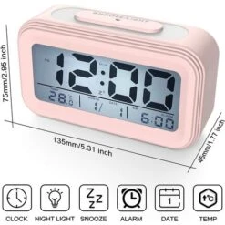 Sveglia Digitale Sveglia Mattutina, Silenziosa Sveglia Digitale A Batteria Per Bambini Adulti Grande Display A LED Calendario Della Temperatura, Sveglia Da Viaggio Con Funzione Snooze Luce Notturna, R -Offerta economica OSRAM || Paulmann || ATMOSPHERA 97317133 4