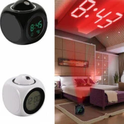 Sveglia Con Proiezione Digitale Sveglia A LED Silenziosa 12/24h Sveglia Con Proiezione A Soffitto Controllo Vocale Display Ora Temperatura Snooze Sveglia Sveglia Digitale (nero) -Offerta economica OSRAM || Paulmann || ATMOSPHERA 97875166 2