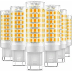 Lampadina LED G9, Senza Sfarfallio Lampade LED Da 7W Bianco Caldo 3000K 650LM Luce Alogena Equivalente A 60W Risparmio Energetico Angolo Di 360 Gradi AC220-240V Confezione Da 6