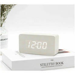 Sveglia Digitale Legno Luminosità Regolabile Controllo Vocale LED Orologio Rettangolo Display Tempo Temperatura Decorazioni Per La Casa -Offerta economica OSRAM || Paulmann || ATMOSPHERA 98126815 3