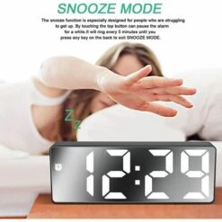 Sveglia Digitale, Ampio Display A LED, Orologio Con Superficie A Specchio Con Snooze E Luminosità, Connessione Di Ricarica USB Regolabile, Sveglia Per Camera Da Letto, Ufficio, -Offerta economica OSRAM || Paulmann || ATMOSPHERA 98143285 4