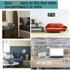 Orologio Digitale A Grande Schermo, Sveglia Elettrica A LED, Superficie Dello Specchio Per Il Trucco Con Modalità Di Regolazione Della Luminosità, 3 Livelli Di Luminosità, Doppia Porta USB, Arredament -Offerta economica OSRAM || Paulmann || ATMOSPHERA 98718965 5