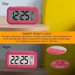 Sveglia, Piccola Sveglia Digitale, Display LCD Da 5,1" Con Calendario Con Data E Snooze, Display Con Allarme Temperatura, Comodino Facile Da Installare (rosso) -Offerta economica OSRAM || Paulmann || ATMOSPHERA 99414376 3