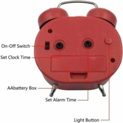 Sveglia Al Quarzo Silenziosa Retrò, Sveglia Mattutina Orologio Analogico Da Comodino Da Viaggio Sveglia A Doppia Campana In Metallo Sveglia Per Bambini A Batteria Con Sveglia Sonora Notturna -Offerta economica OSRAM || Paulmann || ATMOSPHERA 99851639 3